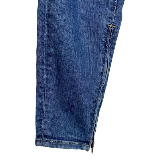 Lucky Brand Meadowood Moto Jeans Low Rise Skinny Zipper Detail Blue 0 25 - Picture 5 of 16